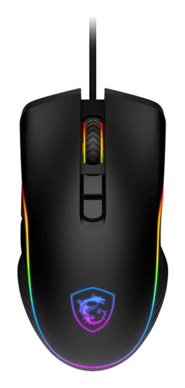MSI FORGE GM300 Wired RGB Gaming Mouse, 7200 DPI - Black
