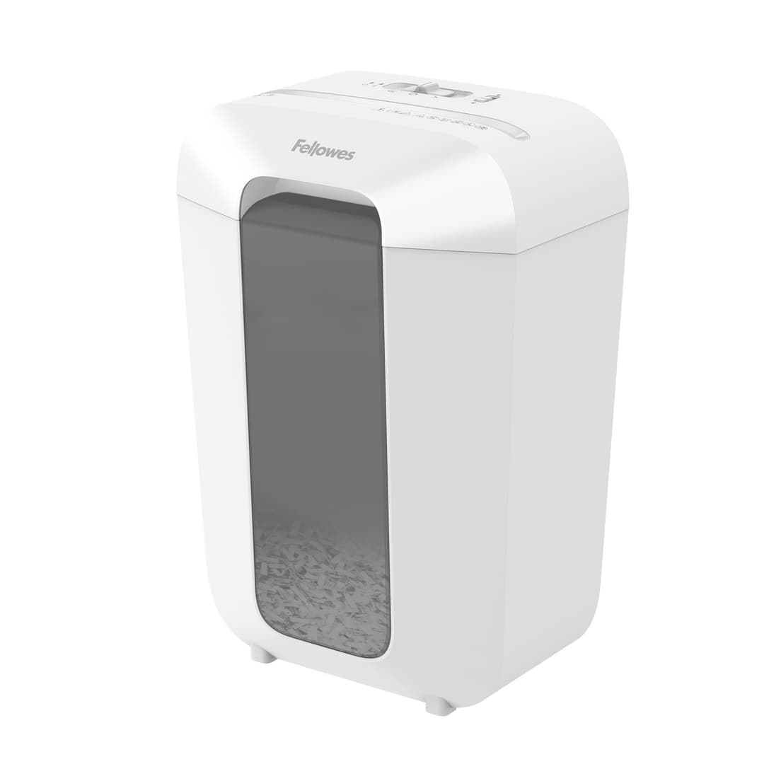 Fellowes LX Series Paper Shredder LX70 11 Sheet Cross Cut Shredder with 18 Litre Bin High Security P4 White - Image 1