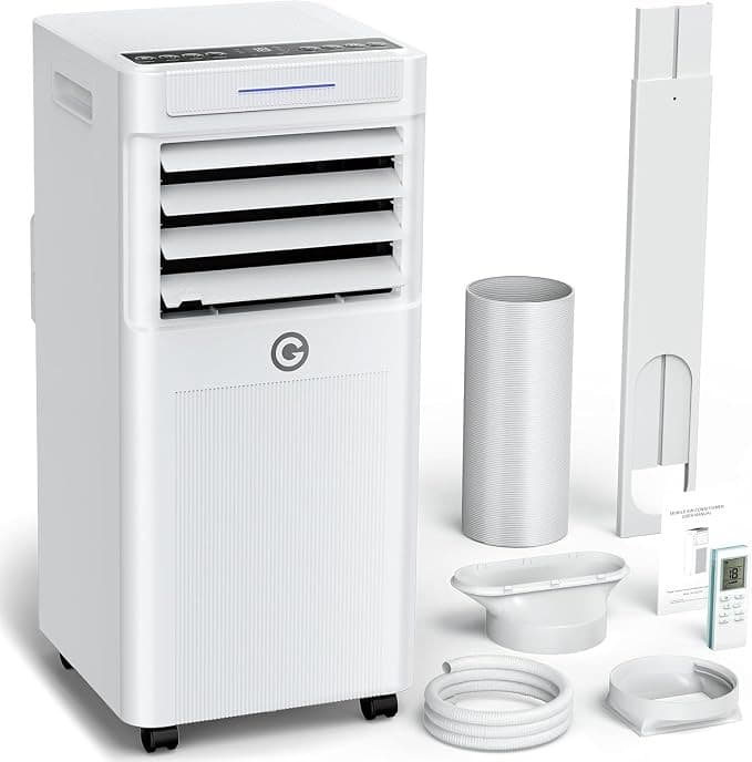 KGOGO Portable Air Conditioner 9000 BTU 4-in-1 Air Conditioning Unit with Remote Control - White