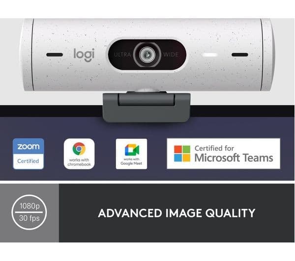 Logitech Brio 500 Webcam Off-White - Image 2