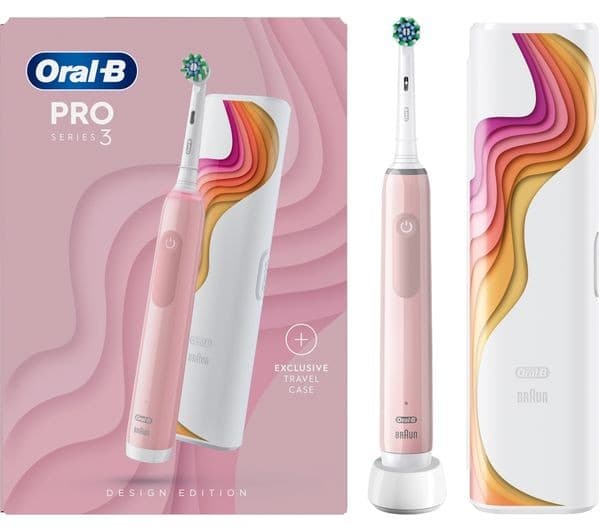 ORAL-B Pro 3 3500 Electric Toothbrush - Design Edition Pink - Image 3