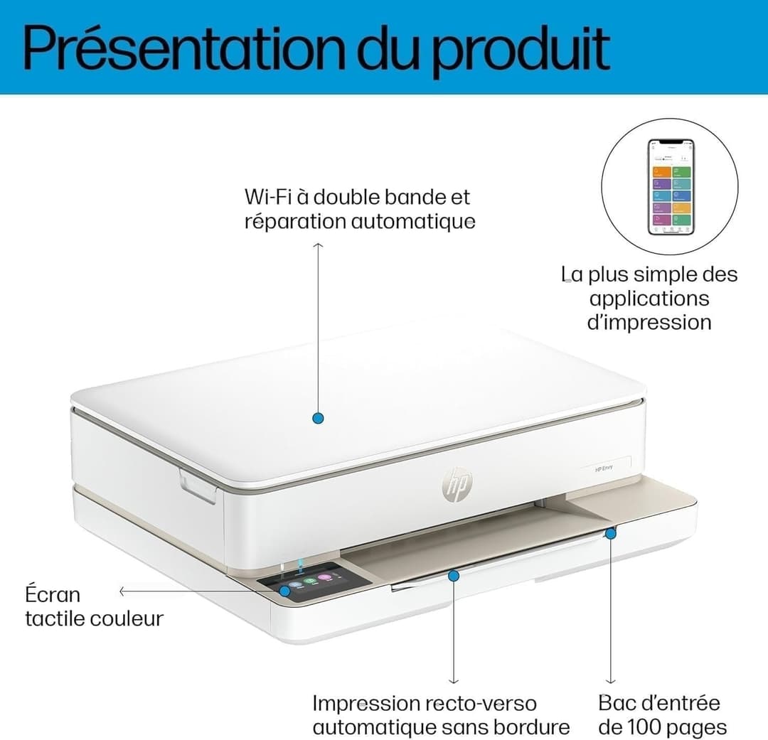 HP Envy 6120e All-in-One Inkjet Printer - White - Image 7