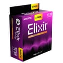 Elixir Strings 80/20 Bronze Acoustic Guitar Strings With NANOWEB Technology, Custom Light (11-52) 4 Pack - Purple thumbnail 1