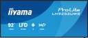 iiyama LH9252UWS-B1AG Signage Display Kiosk design 2.34 m (92") LCD Wi-Fi 500 cd/m² UltraWide 5K HD Black Built-in processor Android 24/7 thumbnail 1