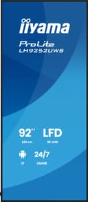 iiyama LH9252UWS-B1AG Signage Display Kiosk design 2.34 m (92") LCD Wi-Fi 500 cd/m² UltraWide 5K HD Black Built-in processor Android 24/7 thumbnail 2