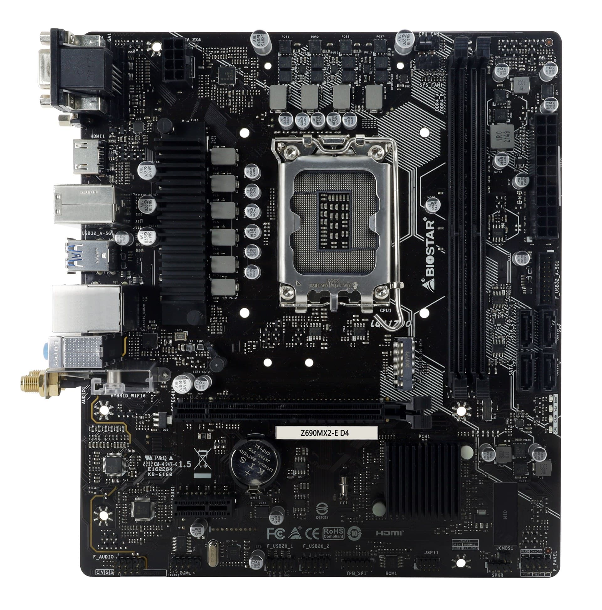 Biostar Z690MX2-E D4 Motherboard Intel Z690 LGA 1700 DDR4 Micro ATX