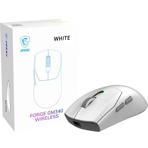 MSI FORGE GM340 Wireless Gaming Mouse, 12000 DPI, 2.4GHz + Bluetooth, 57g - White - Image 2