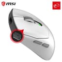 MSI FORGE GM340 Wireless Gaming Mouse, 12000 DPI, 2.4GHz + Bluetooth, 57g - White thumbnail 5