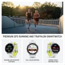 Garmin Forerunner 970 Premium GPS Running and Triathlon Smartwatch Titanium Whitestone Amp Yellow Band thumbnail 3
