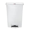 Rubbermaid® Slim Jim Rectangular Plastic Wastebasket  Step-On  24 Gallons  White thumbnail 2