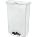 Rubbermaid® Slim Jim Rectangular Plastic Wastebasket  Step-On  24 Gallons  White thumbnail 5