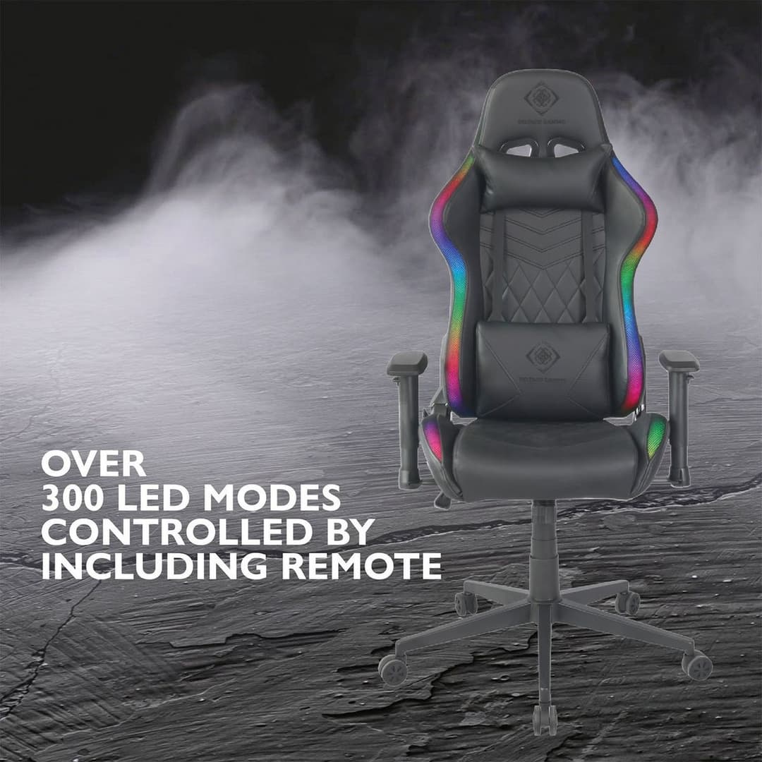 Deltaco RGB Faux Leather Gaming Chair - Black - Image 3