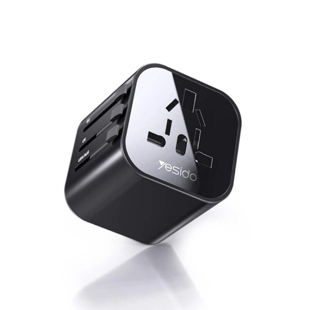 Yesido MC-09 Multi-function Universal Travel Adapter Plug - Black - Image 1
