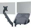 LEITZ Ergo Space Saving Dual Arm Tilt & Swivel 17-32" Monitor and 13-17" Laptop Desk Mount thumbnail 4