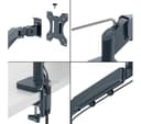 LEITZ Ergo Space Saving Dual Arm Tilt & Swivel 17-32" Monitor and 13-17" Laptop Desk Mount thumbnail 5