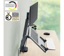 LEITZ Ergo Space Saving Dual Arm Tilt & Swivel 17-32" Monitor and 13-17" Laptop Desk Mount thumbnail 7