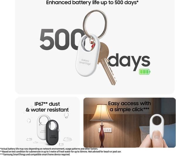 Samsung Galaxy SmartTag2 Tracker Black - Image 4