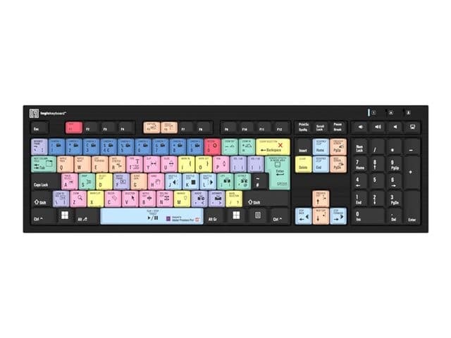 Logic Keyboards Adobe Premiere Pro CC Nero Keyboard Black - Image 1