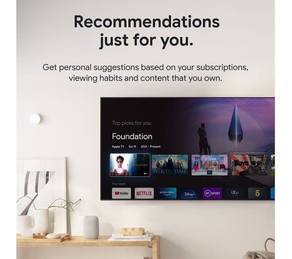 GOOGLE Chromecast HD with Google TV - Snow - Image 2