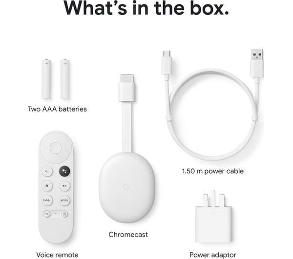 GOOGLE Chromecast HD with Google TV - Snow - Image 6
