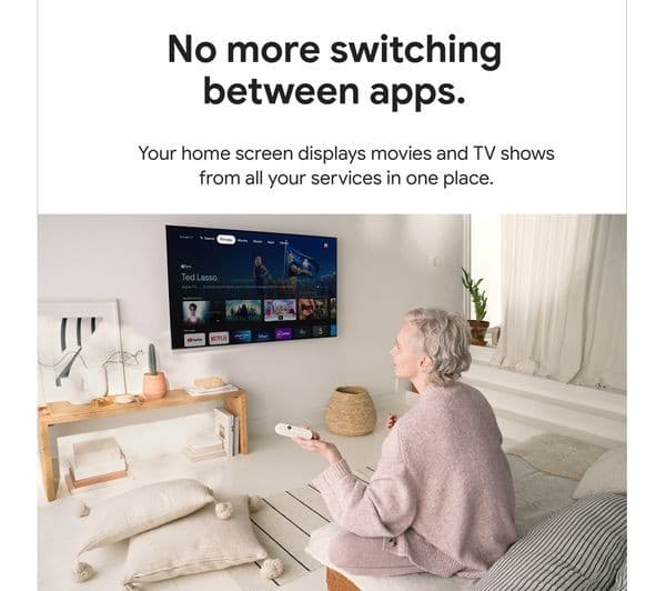 GOOGLE Chromecast HD with Google TV - Snow - Image 8