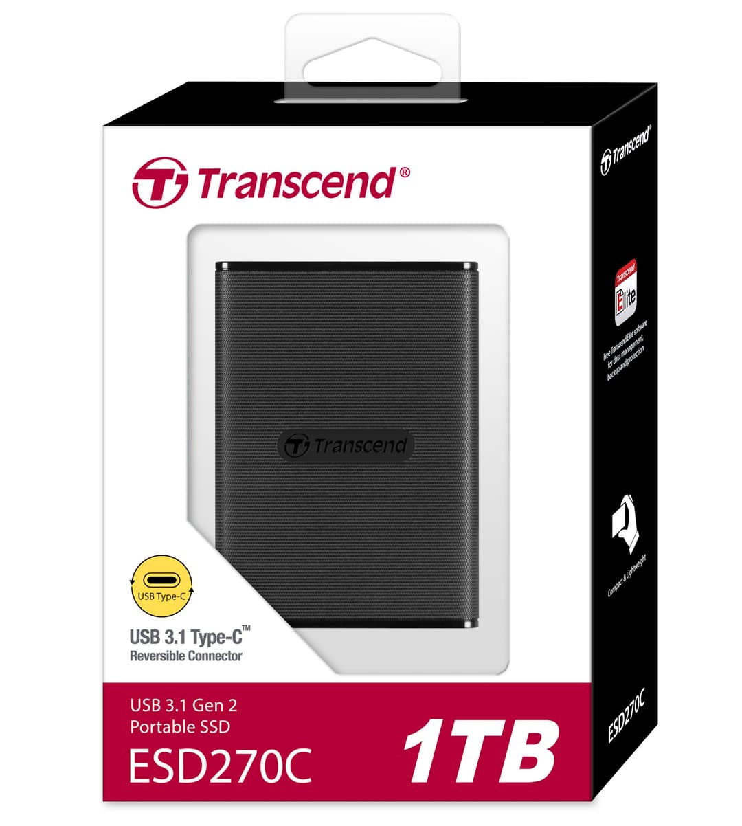 1TB Transcend ESD270C Portable SSD USB 3.1 Type-C Black - Image 4