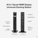 Plugable Technologies 14-in-1 USB C Docking Station with 4x HDMI, Quad Dock with 100W Charging, 4x HDMI Displays, Compatible with Windows, Thunderbolt, USB-C (4x USB, 1x USB-C, Ethernet, SD Card, Audio) thumbnail 2