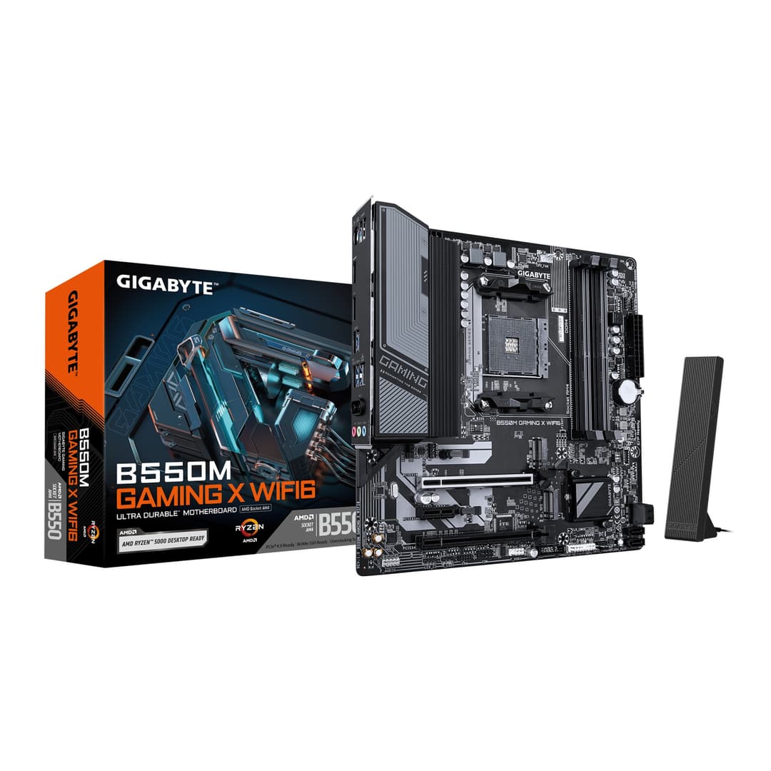 GIGABYTE B550M GAMING X WIFI6 AMD B550 Micro ATX Socket AM4 Motherboard - Image 1