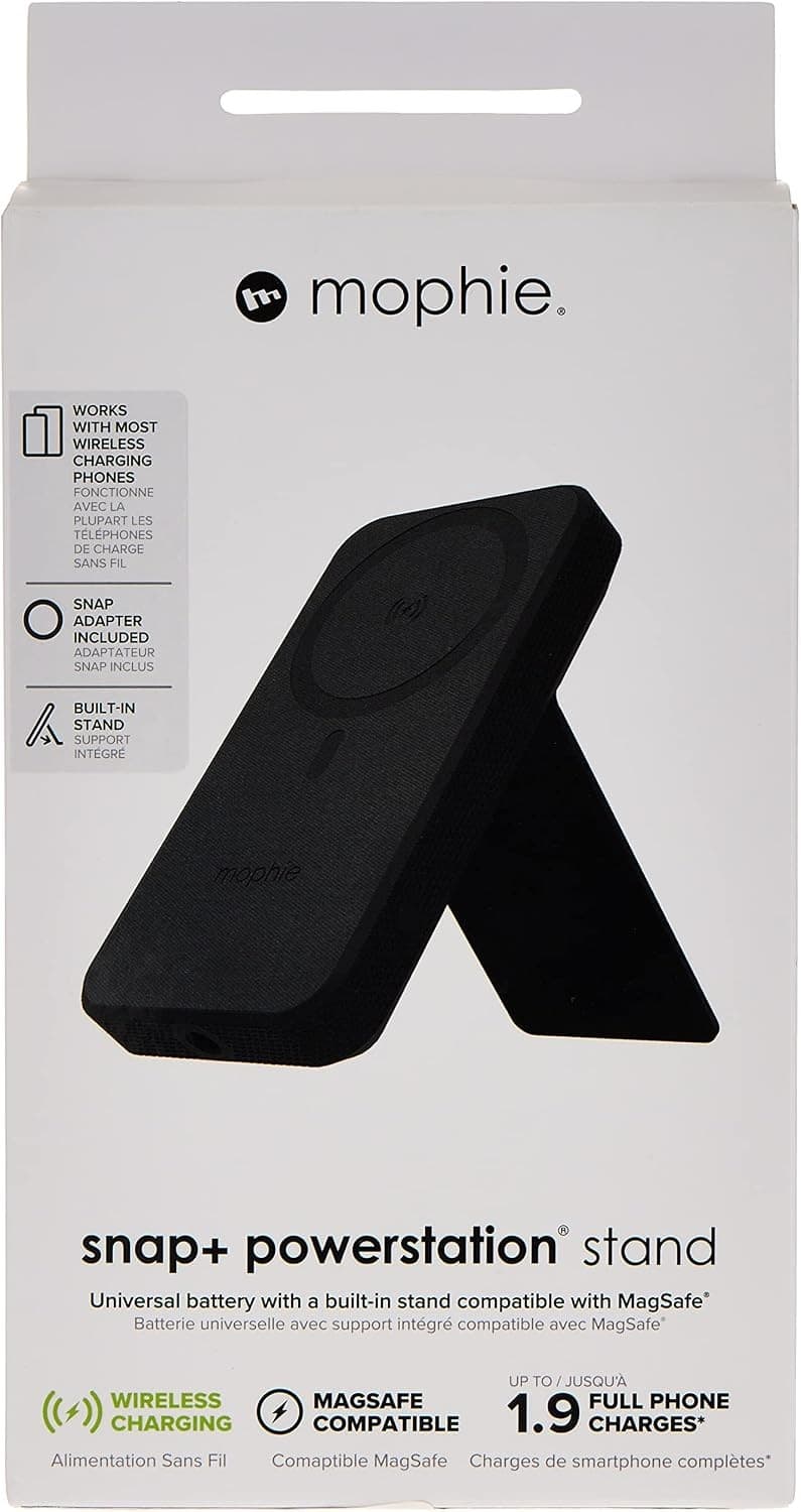 Mophie Snap+ Powerstation Stand 10000mAh Wireless Power Bank Black - Image 1