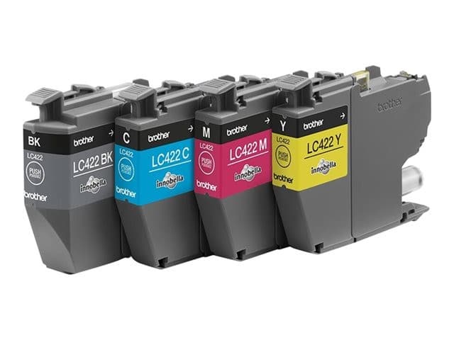 Brother LC422 Value Pack - 4-pack - black, cyan, magenta, yellow - original - ink cartridge - Image 4
