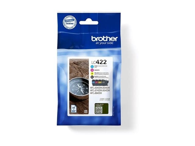 Brother LC422 Value Pack - 4-pack - black, cyan, magenta, yellow - original - ink cartridge - Image 6
