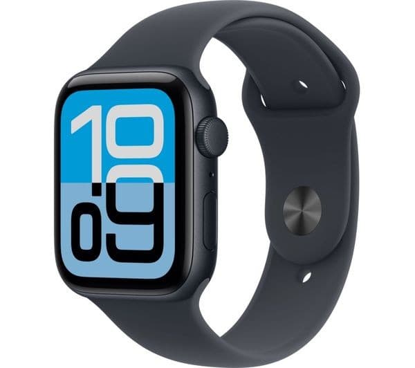 APPLE Watch SE 3 - 44 mm Midnight Aluminium Case with Midnight Sport Band, M/L - Image 1