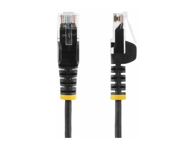 StarTech Slim LSZH CAT6 Snagless Patch Cable 1m - Black (N6PAT100CMBKS) - Image 2