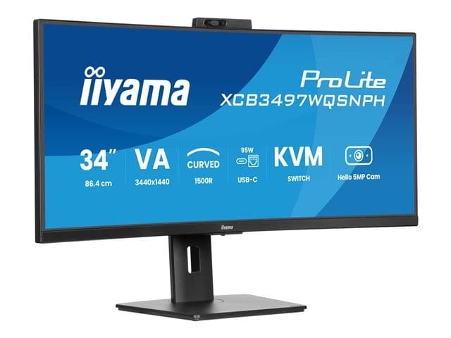 IIYAMA ProLite XCB3497WQSNPH-B1 34" Curved UWQHD Monitor Black - Image 6