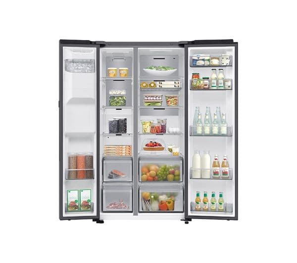 SAMSUNG Bespoke AI Series 8 On-device Bixby RS80F66KBTEU American-Style Fridge Freezer - Silver - Image 7