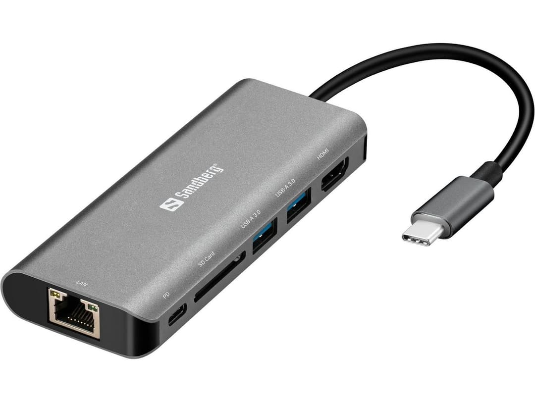USB-C Dock HDMI+LAN+SD+USB100W - Image 1