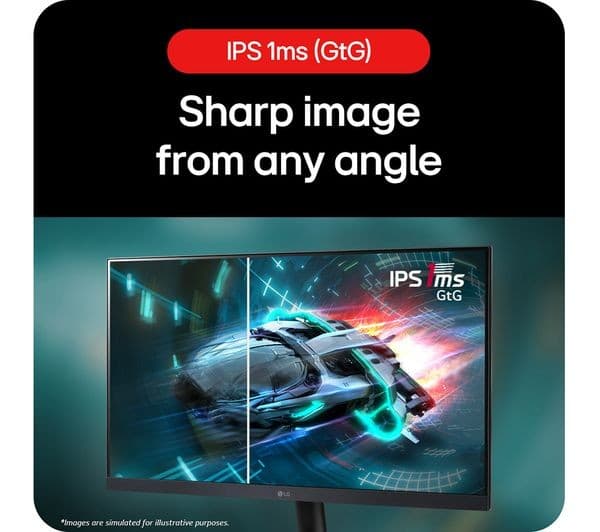 LG UltraGear 24GS60F-B.AEK Full HD 24" Rapid IPS LCD Gaming Monitor - Black - Image 3