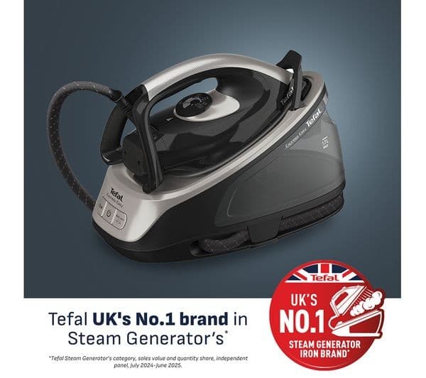 TEFAL Express Easy SV6140 Steam Generator Iron - Black & Grey - Image 7