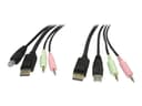 StarTech DP4N1USB6 KVM Cable Black thumbnail 1