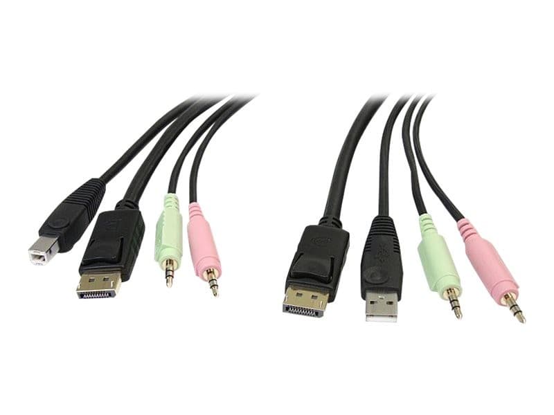 StarTech DP4N1USB6 KVM Cable Black