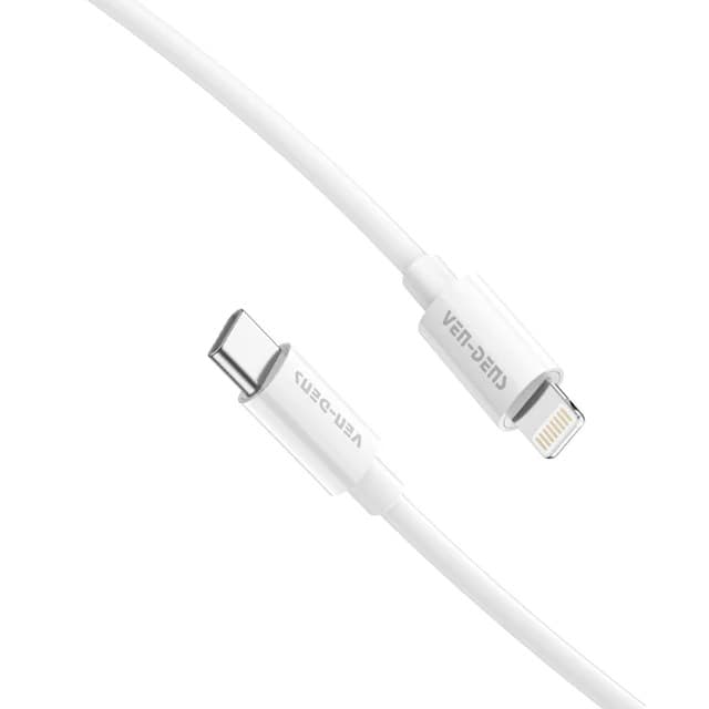Ven-Dens Silicone USB-C to Lightning Fast Charging Cable Heat-Resistant VD-DCP04 - Image 1