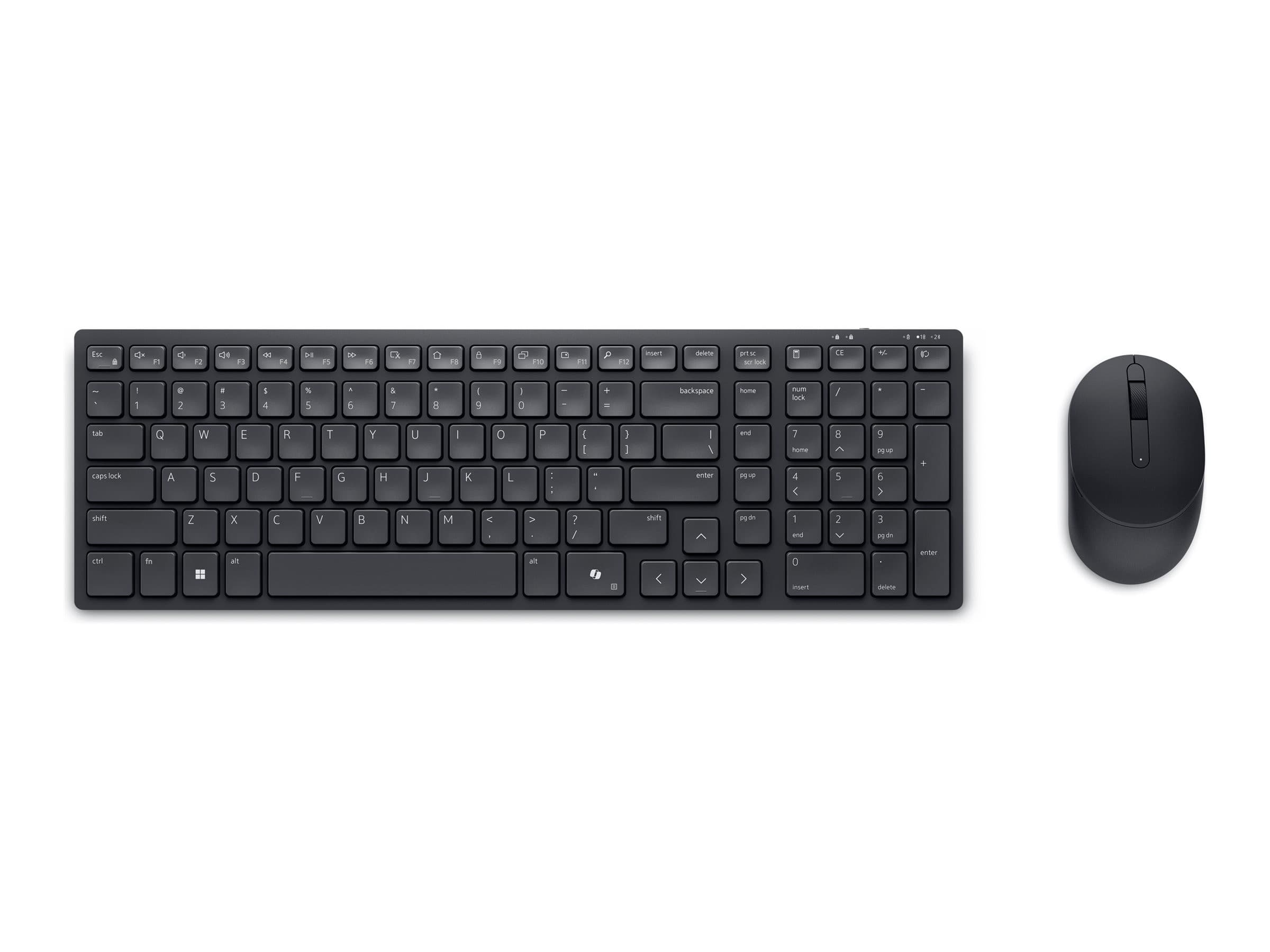 Dell Pro KM555 Silent Compact Wireless Keyboard and Mouse Set - Black - QWERTY US International