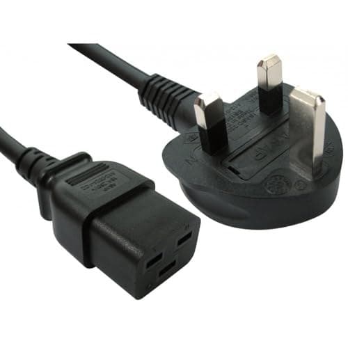 Cables Direct Xclio Square Connector Mains Lead UK Plug to C19 Mains Lead - Image 2