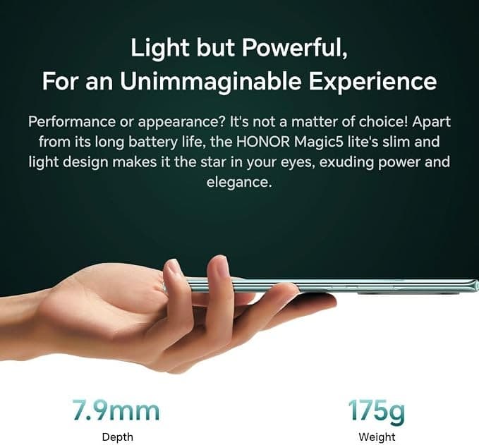 HONOR Magic5 Lite 5G RMO-NX1 128GB 6GB RAM Smartphone - Midnight Black - Image 4