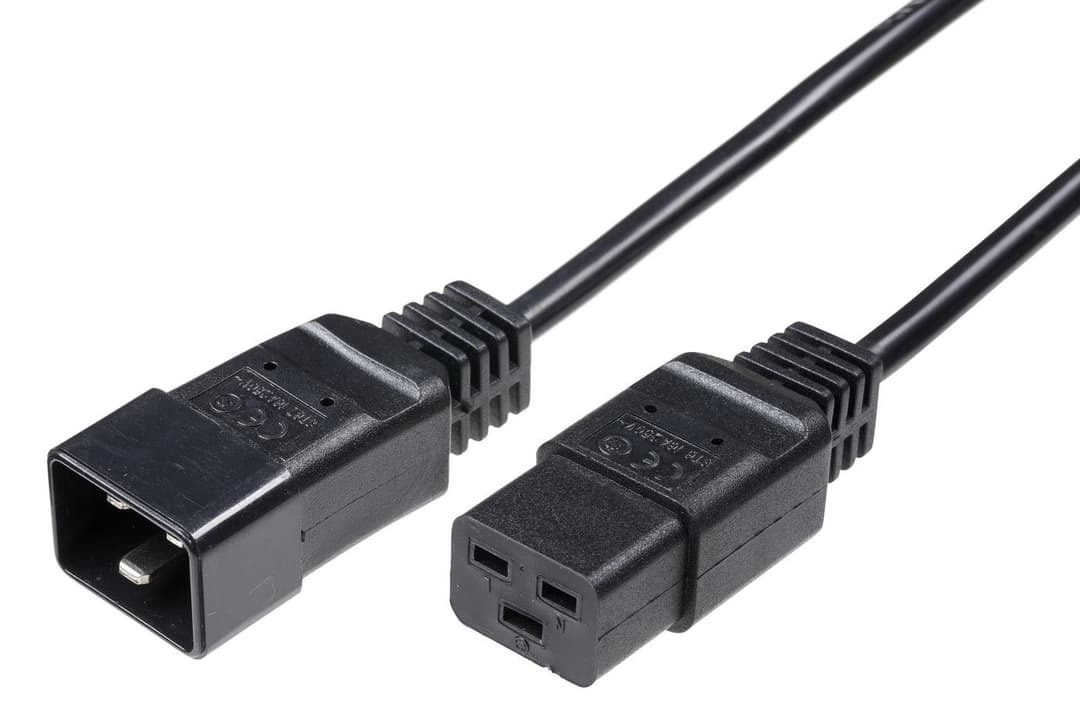 Power Cord C19 - C20 16A 1m - Image 1