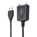 StarTech.com 3ft (1m) USB to Serial Cable with COM Port Retention, DB9 Male RS232 to USB Converter, USB to Serial Adapter for PLC/Printer/Scanner, Prolific Chipset, Windows/Mac thumbnail 2