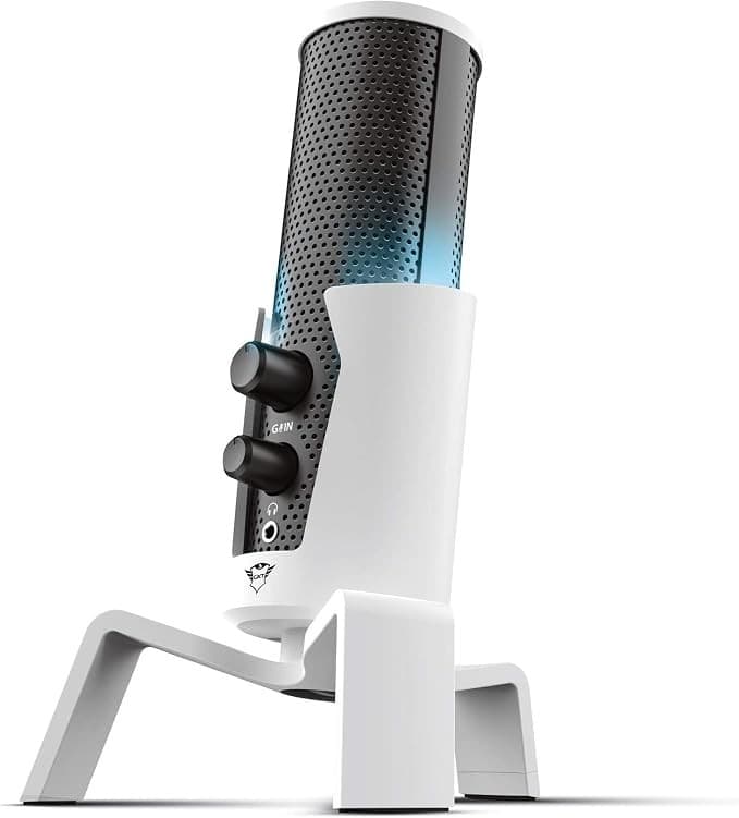 Trust GXT 258 Fyru Professional USB Streaming Microphone White with LED Lighting - Image 1