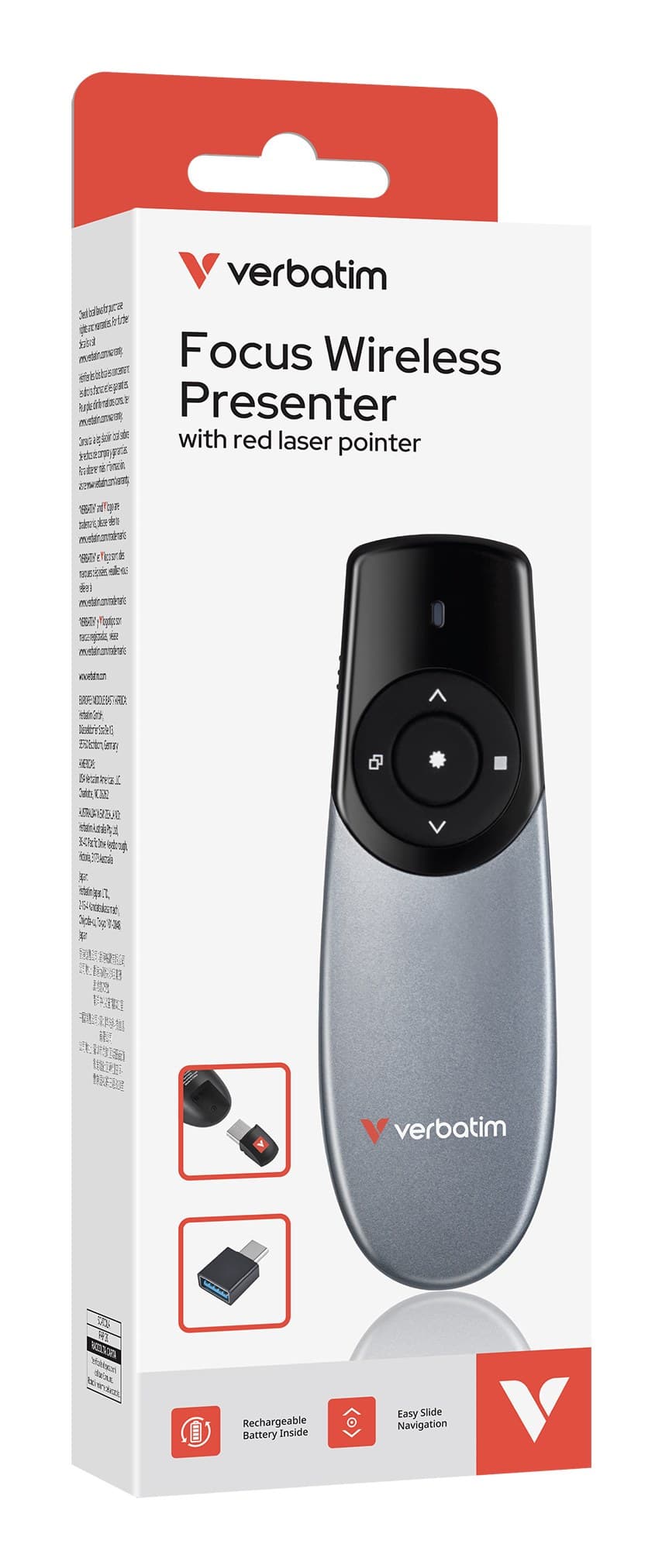 Verbatim Focus Wireless Presenter with Red Laser Pointer - Image 4