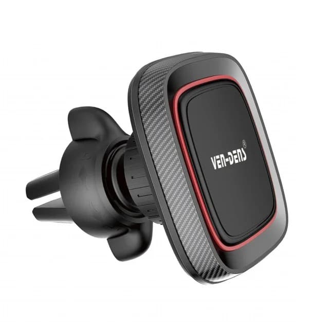 Ven-Dens Magnetic Car Phone Holder, Air Vent Mount with 360° Rotation, VD-HD015 - Black - Image 1
