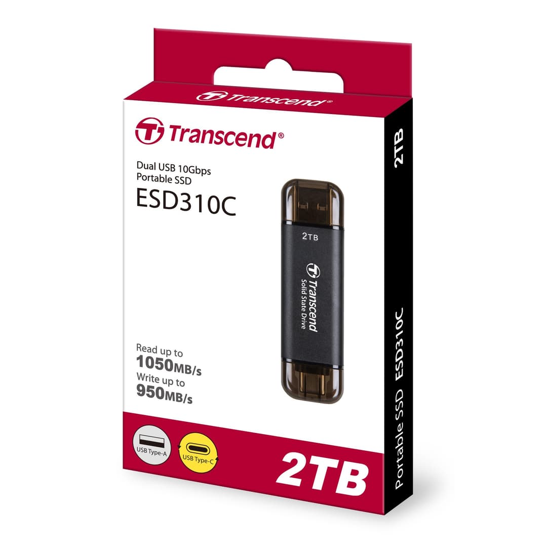 2TB Transcend ESD310C Dual USB Portable SSD (USB Type-A and Type-C) - Image 4